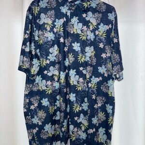 johnnie-O Navy Floral Men's Polo Shirt